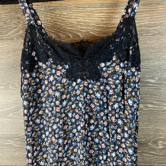 Rebecca Taylor Zelma Floral Silk Slip Dress with lace Size Small - Picture 4 of 12